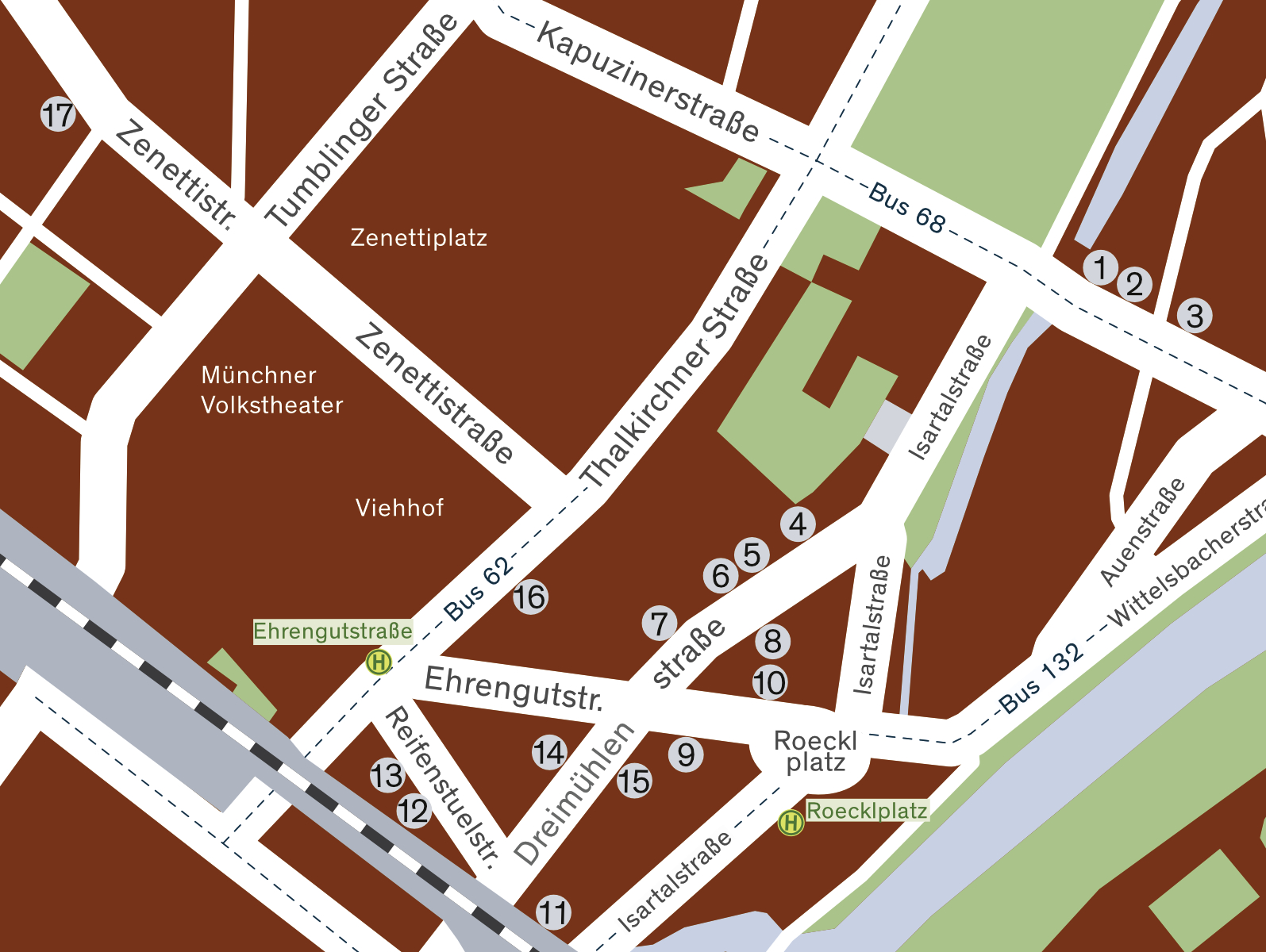 Karte Dreimühlenviertel Xmas 2023 Lageplan Dreimühlen 2023